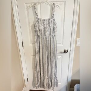 Japna White and Blue Maxi Sun Dress size large